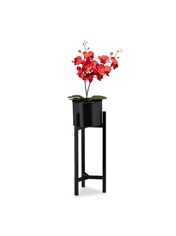 relaxdays Blumenständer in Schwarz - (H)60 x Ø 21,5 cm