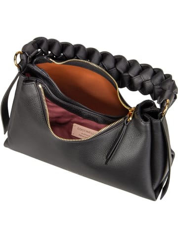 COCCINELLE Handtasche Boheme Grana Double in Noir/Cognac