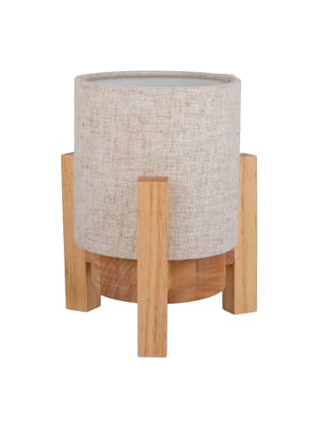 näve LED Tischleuchte "MADITA" in natur - (L)16.2 cm x (B)16.2 cm x (H)19 cm