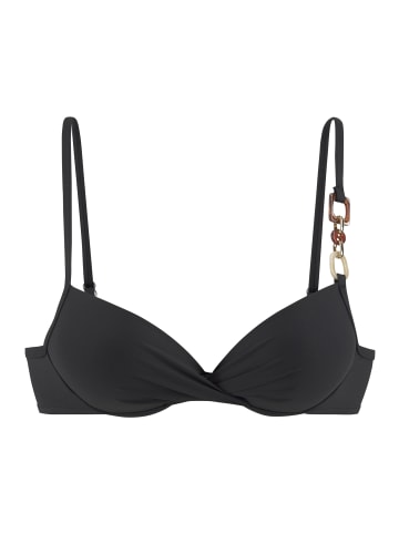 LASCANA Bügel-Bikini-Top in schwarz