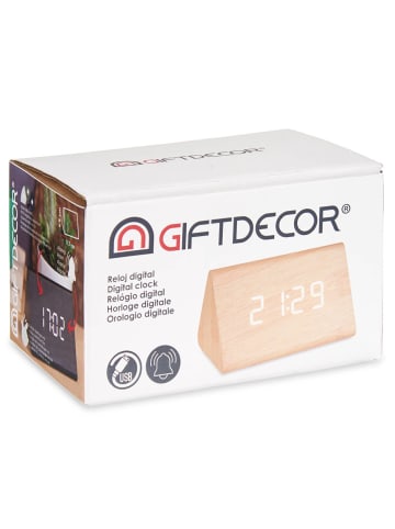 GIFTDECOR Digitaler Wecker in weiß