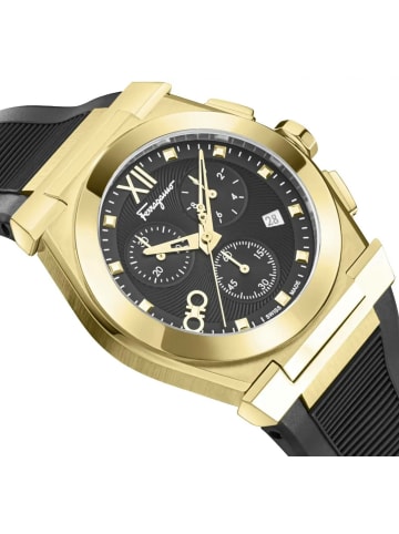 Salvatore Ferragamo Chronograph für Damen in Schwarz