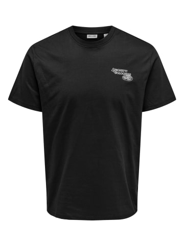 Only&Sons T-Shirt ´ONSFRED OSTERIA´ in schwarz