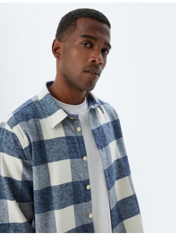 KOTON Shirt in Blau Karomuster