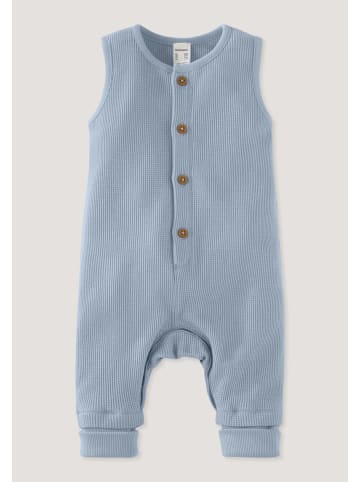 Hessnatur Hessnatur Piqué Strampler aus reiner Bio-Baumwolle in helles jeansblau