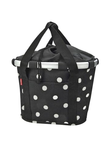 KLICKfix reisenthel Bikebasket 15 - Lenkerkorb 35 cm in black dots