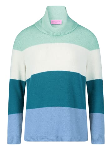 Betty Barclay Strickpullover mit Color Blocking in Patch Green/Blue