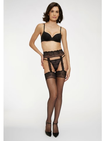 PETITE FLEUR GOLD Overknee-Strumpfhose in schwarz