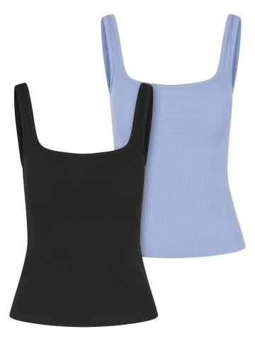 Urban Classics Tanks & Cami in black+powderblue