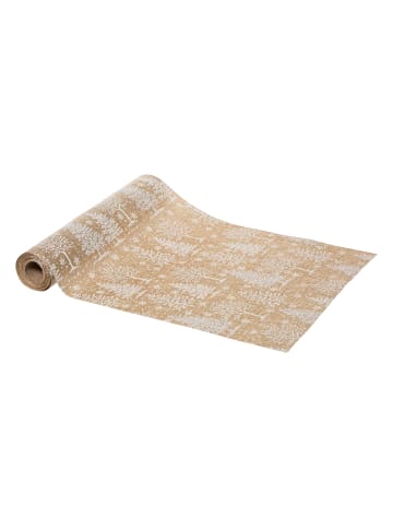 Feeric Lights Tischläufer mit einem Weihnachtsmuster in Beige, (B) 28 x (L) 300 cm