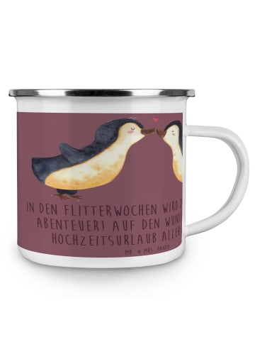 Mr. & Mrs. Panda Emaille Tasse Flitterwochen Abenteuer mit Spruch in Kaffa Coffee