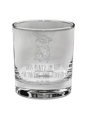 Mr. & Mrs. Panda Tumbler Glas Kuh mit Spruch in Transparent