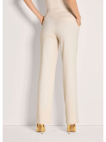 MADELEINE Weite Schlupfhose mit Biesen in perlweiß