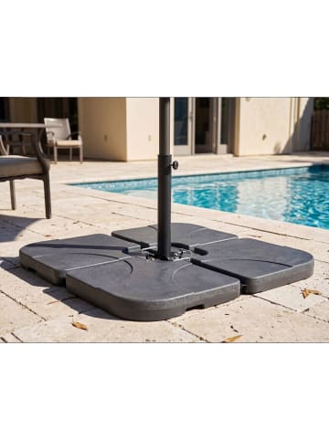 Beliani Zubehör für Sonnenschirme CARIA in Schwarz - (W) 52 x (H) 8 x (L) 52 cm