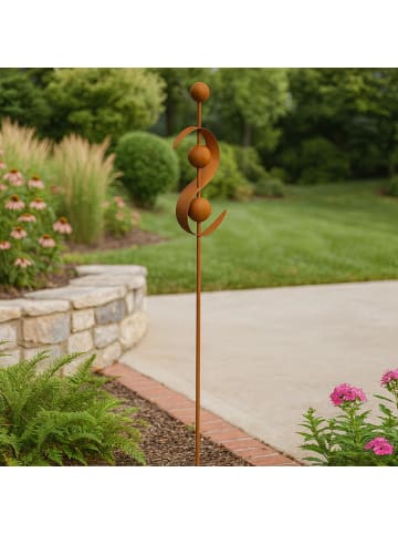 kobolo 2tlg. Set Gartendekoration RUSTY WAVE2 in Braun