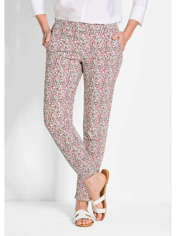 GOLDNER Elastische Druckhose LOUISA bunt in bunt / gemustert