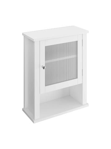 relaxdays Badschrank in Weiß - (B)42 x (H)52 x (T)18 cm