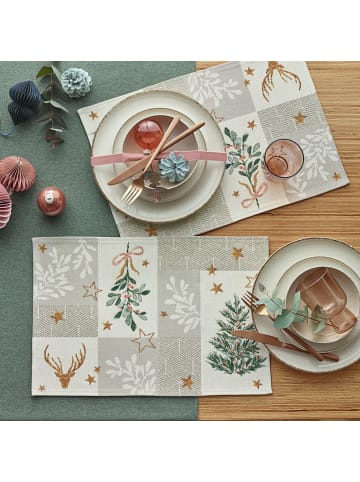 Sander Baumwollmischung, Gewebt, Gobelin Tischset 2er-Pack Cheryl in beige