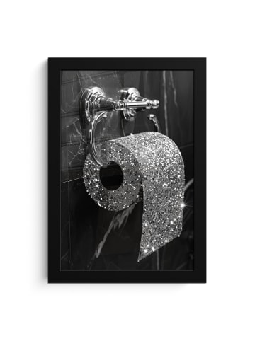 MuchoWow Poster mit Leiste Toilettenpapier