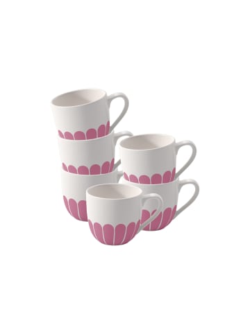 Villeroy & Boch 6er Set Espressotassen Fleur Couleur in 70 ml in Cassis