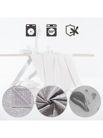 Erwin Müller Jacquard, Baumwollmischung, Gewebt Tischläufer Hamm in silber