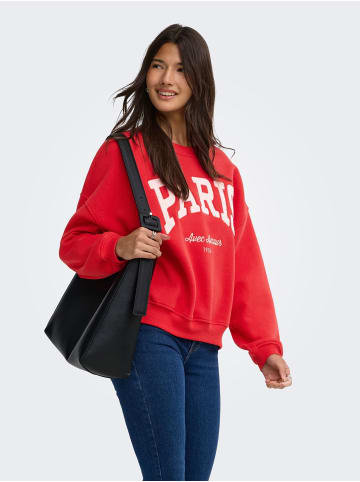 JDY Sweatshirt in Racing Red