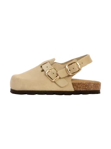 Divine Factory Boreali BS Leder-Pantoletten für Kinder Beige