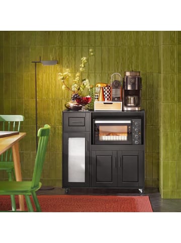 SoBuy Sideboard in Schwarz - (B)88,5 x (H)89 x (T)40cm