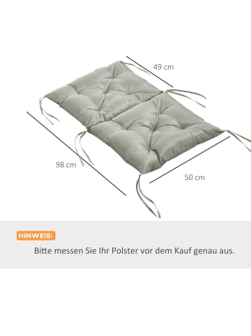 Outsunny Sitzkissen,98L x 50B x 8H cm,Hellgrau