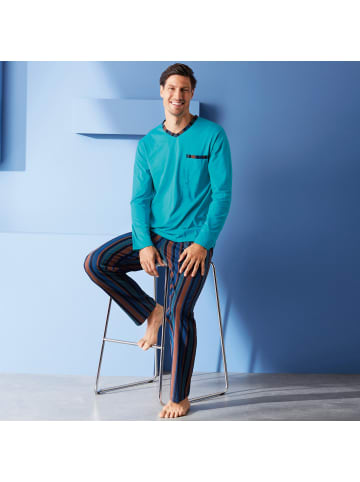 Erwin Müller Single-Jersey Schlafanzug in türkis