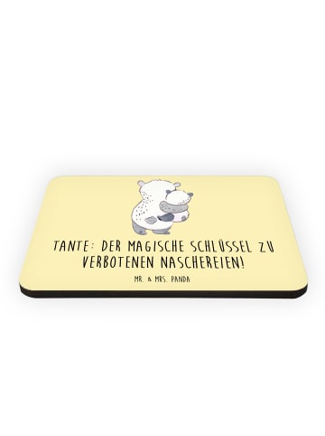 Mr. & Mrs. Panda magnet Zauberhafte Tante mit Spruch in Gelb Pastell