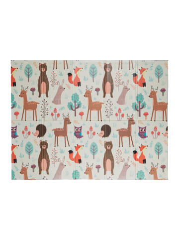 relaxdays Spielmatte Waldtiere in Bunt - (B)195 x (T)150 cm
