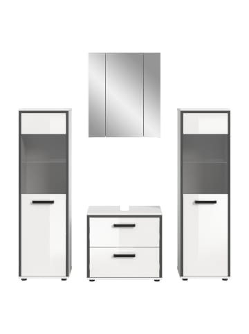 ebuy24 Badmöbelset Kojak Weiß 171 x 37 cm