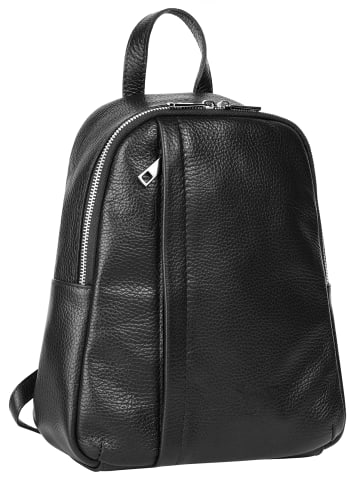 Samantha Look Rucksack echt Leder in schwarz