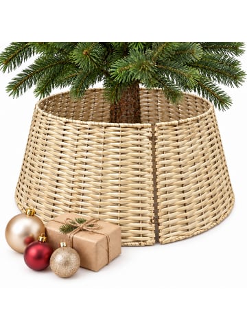 relaxdays Weihnachtsbaumrock in Natur - (H)26 x ø60 cm