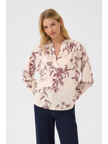 PART TWO Kurzarm-Bluse NatalePW Oversize fit in Tawny Port Botanical Print