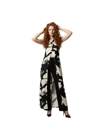 Replay Schwarz , Weiß Schwarz und Weiß Viskose Langes Kleid