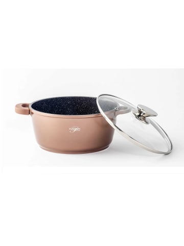 COFI 1453 Kochtopf mit Glasdeckel, Induktionsgeeignet in Beige