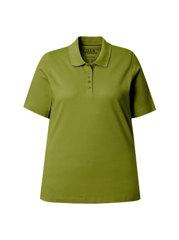 Ulla Popken Poloshirt in grasgrün