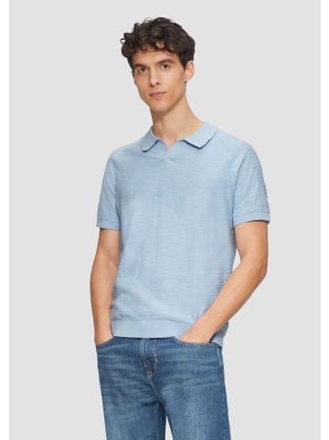s.Oliver Strickpullover kurzarm in Blau