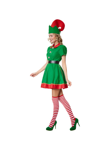 tectake Weihnachtliches Kostüm in den Farben Rot und Grün, rot/grün