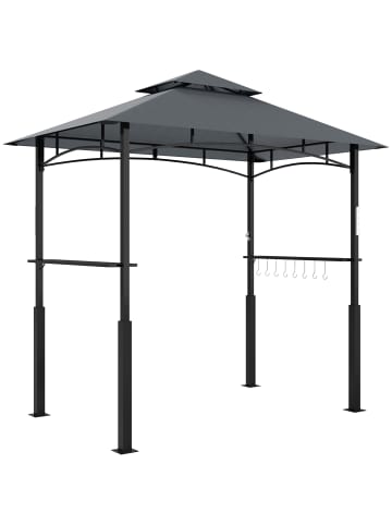 Outsunny Grillpavillon in Dunkelgrau 243L x 148B x 248H cm
