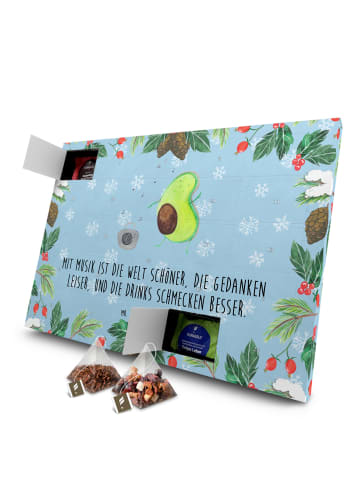Mr. & Mrs. Panda Tee Adventskalender Avocado Tanzen mit Spruch in Eisblau
