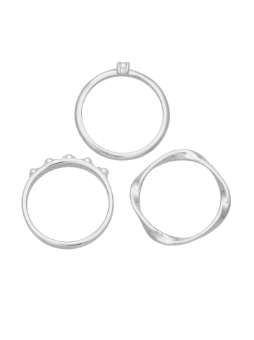 Elli Ring 925 Sterling Silber Ring Set in Silber