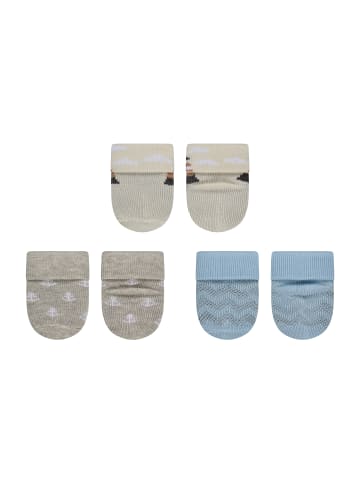 Sterntaler Erstlingssocken 3er-Pack Leuchtturm in lichtgrau