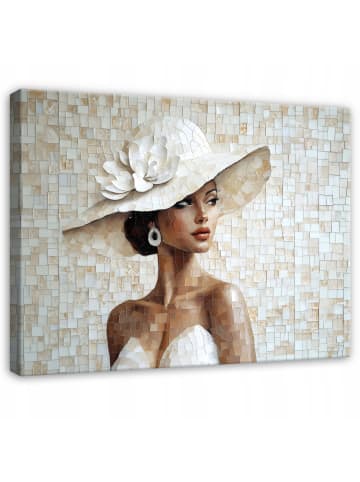 WALLARENA Wandbild Frau in Beige