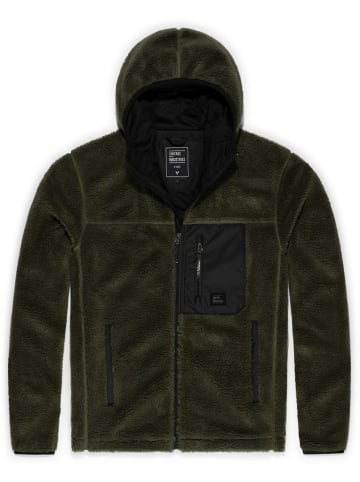 Vintage Industries Fleecejacke/Fleecepullover in Grün
