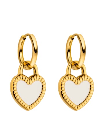 PURELEI Ohrringe Heart Charm Gold
