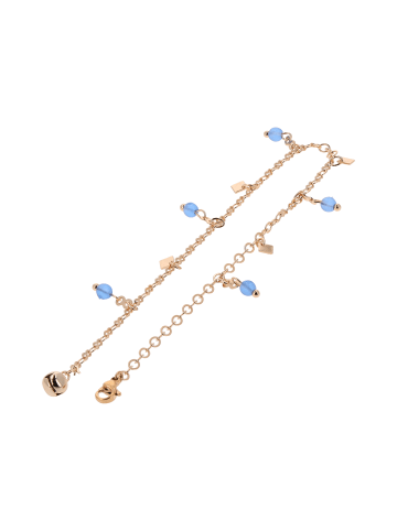 NAEMI Women Anklet in Rose Gold Blue