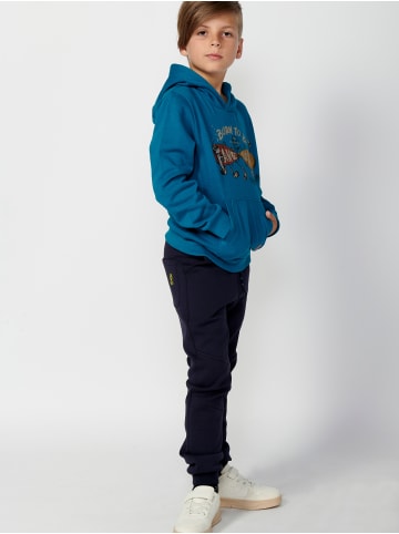 KOROSHI JUNGE SWEATSHIRT in petrol